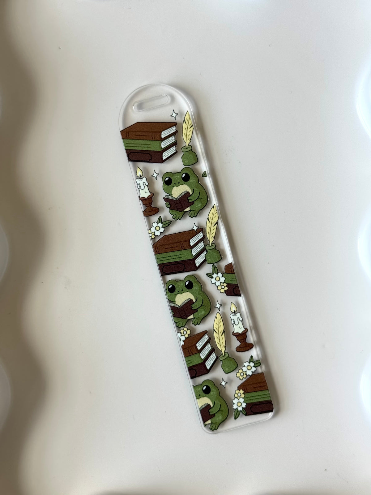 Frogs in the Library Bookmark