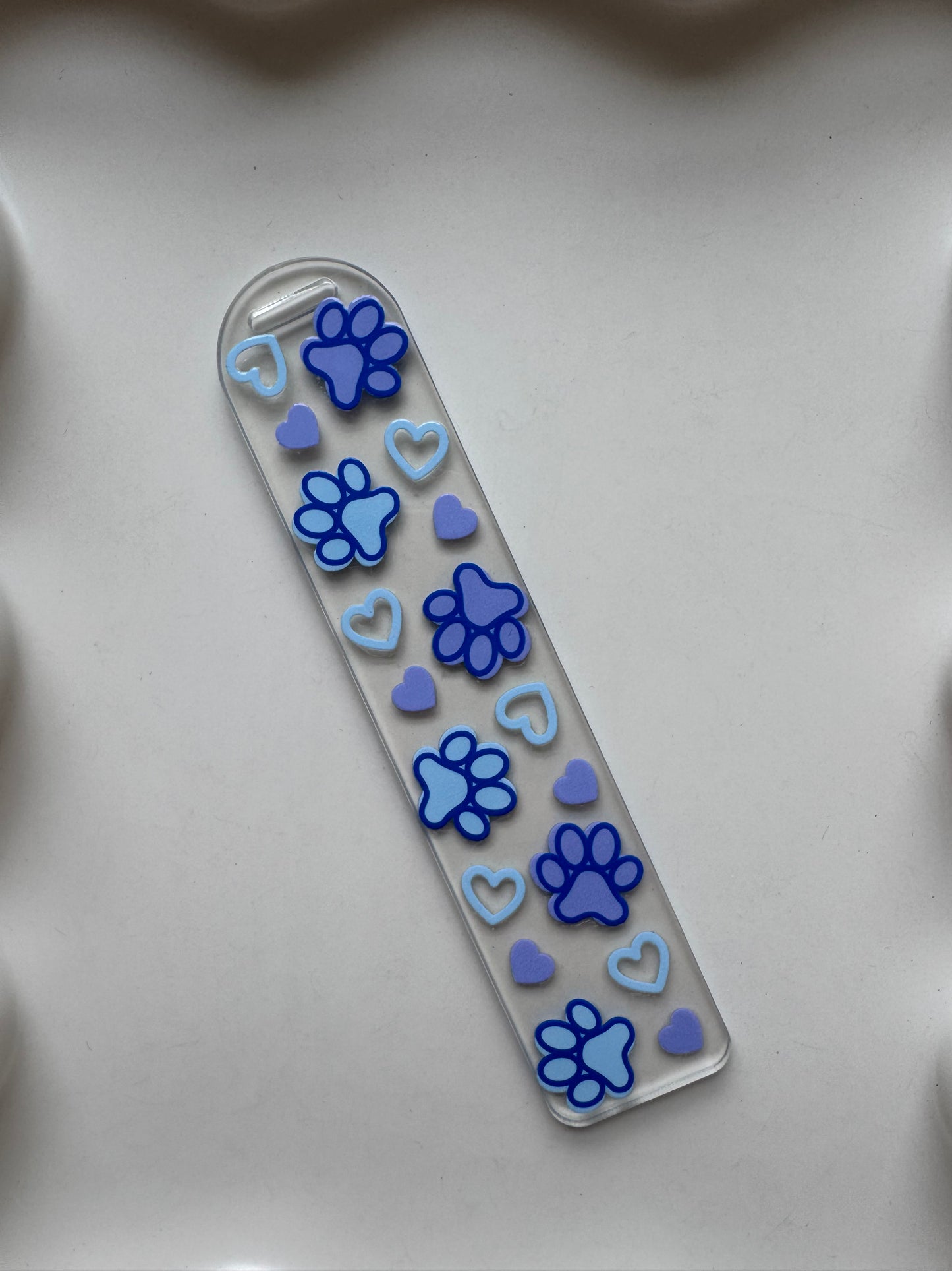 Blue Paw Prints Bookmark