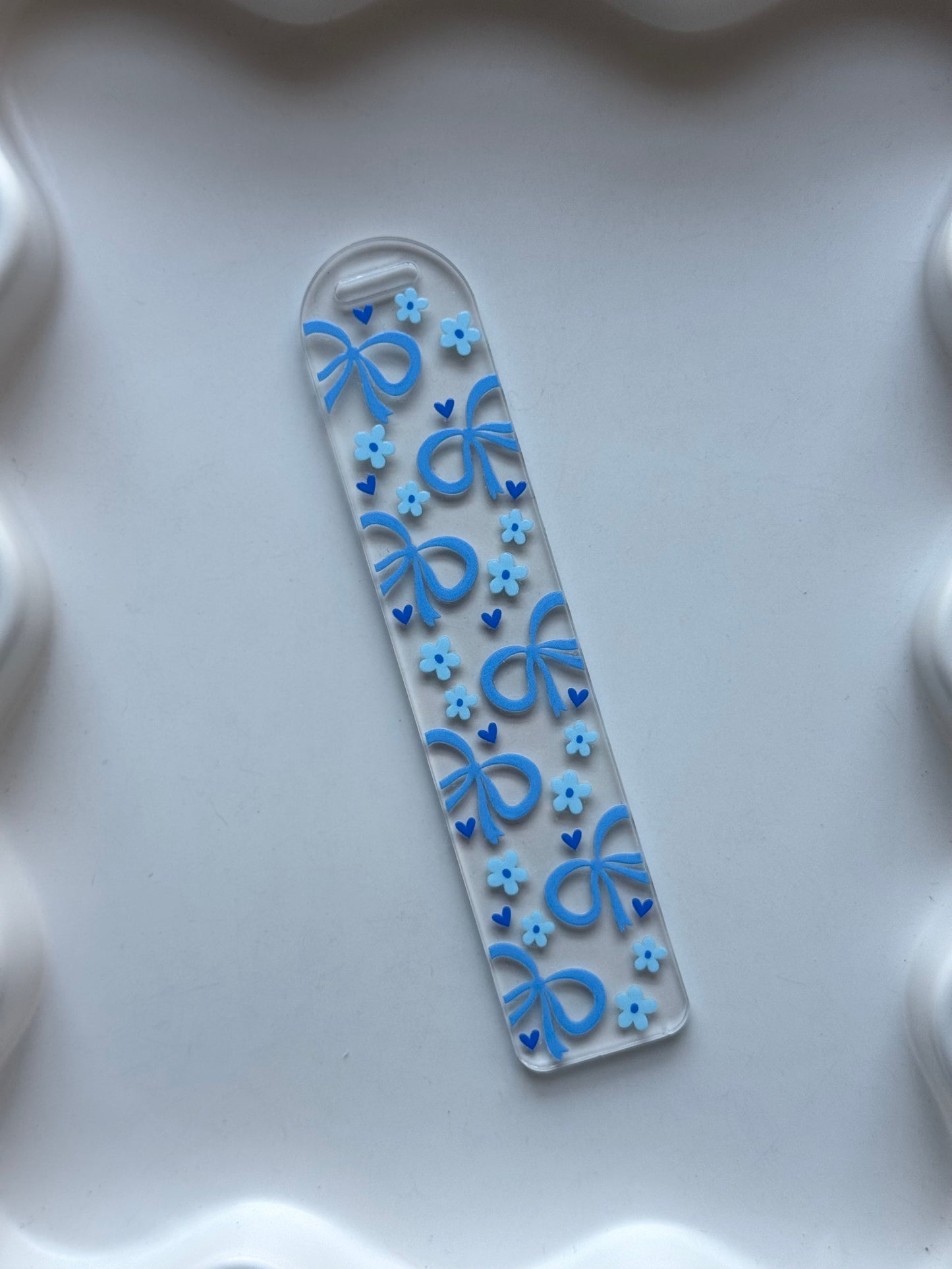 Blue Bows & Dainty Flowers Bookmark