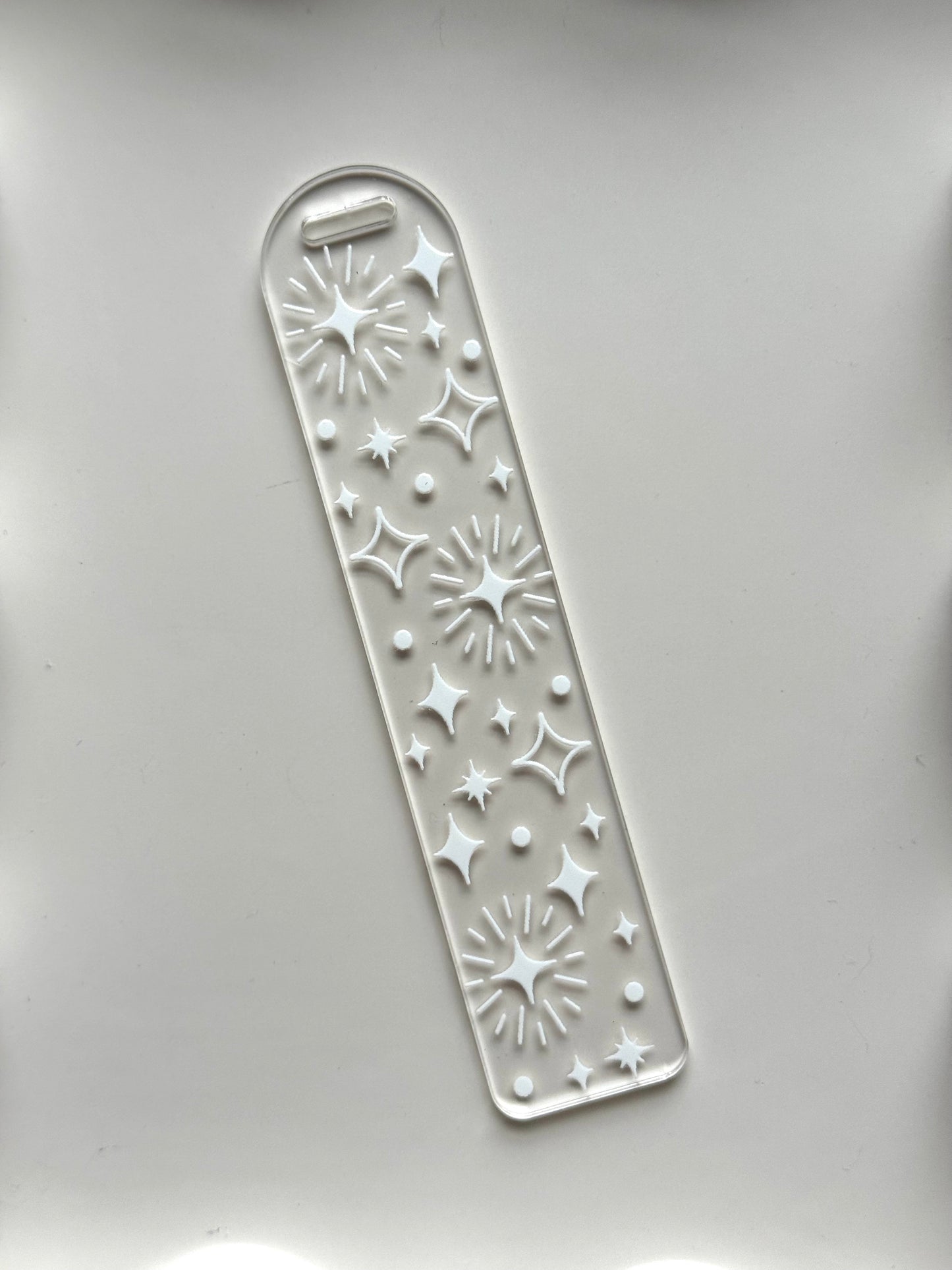 White Sparkles Bookmark