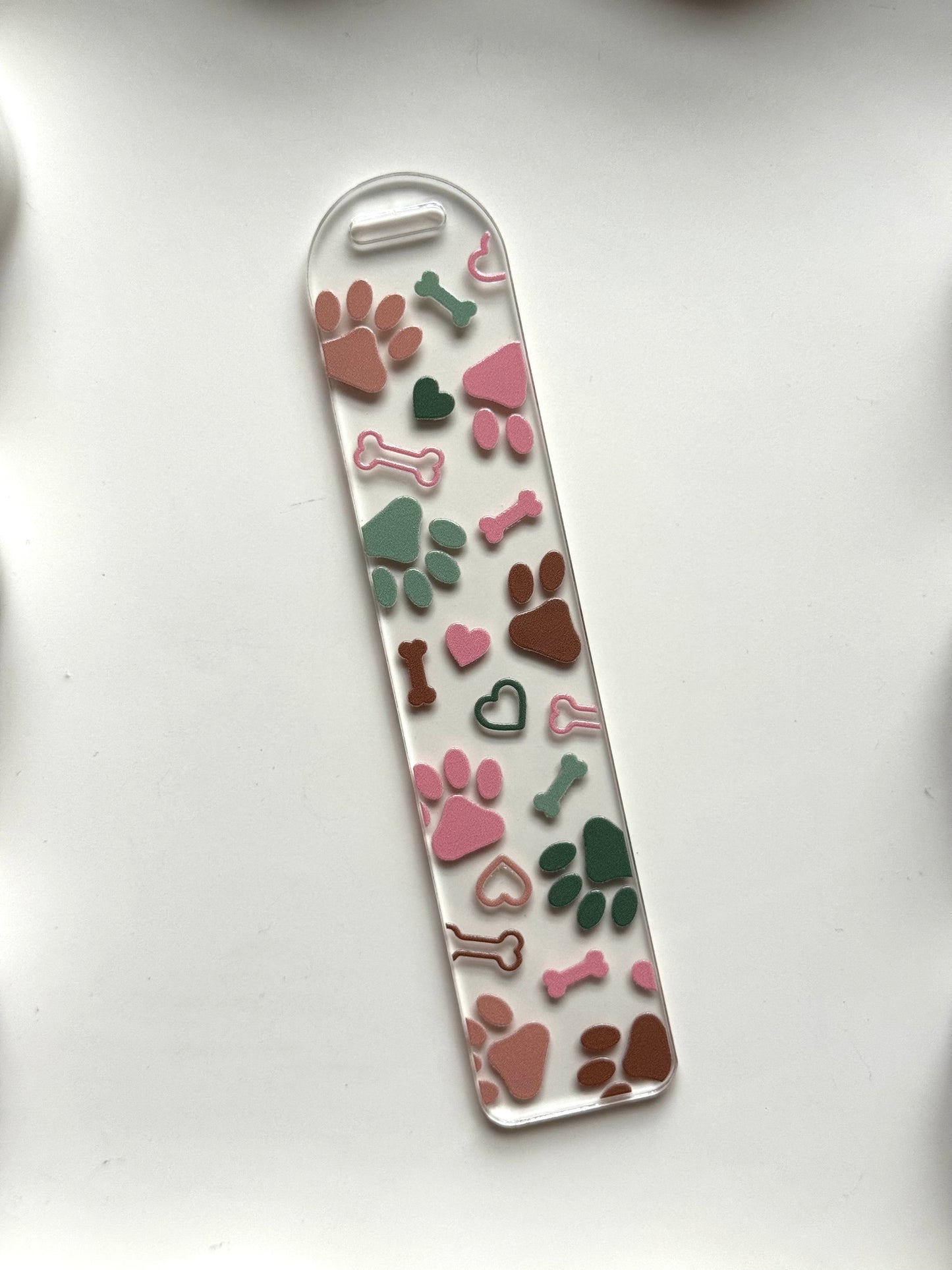 Neutral Paw Prints Bookmark