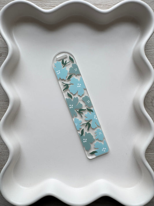 Blue Flowers Bookmark