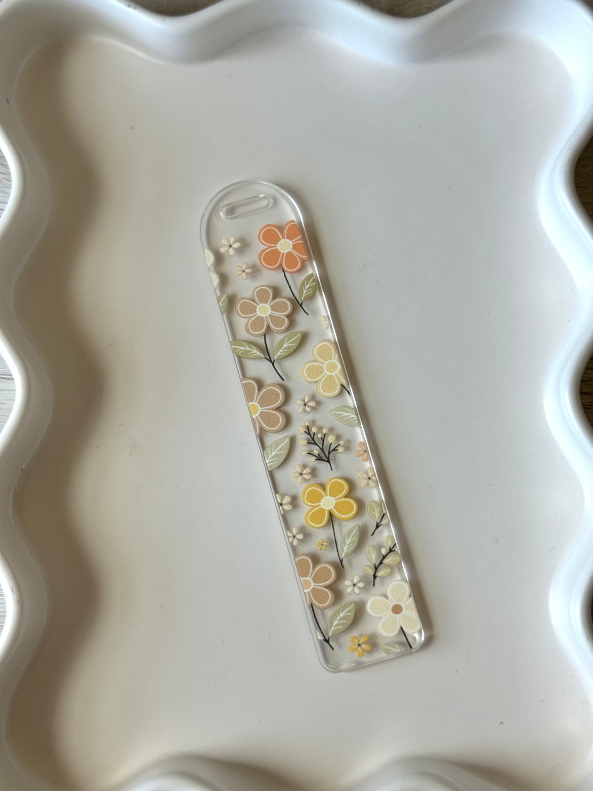 Pastel Fall Flowers Bookmark