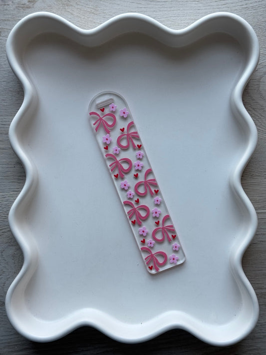 Pink Bows & Dainty Flowers Bookmark
