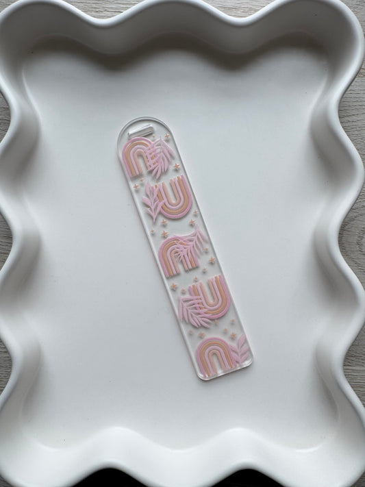 Soft Pink Rainbows Bookmark