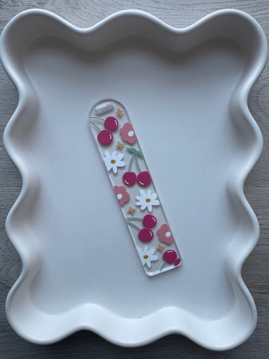 Cherries & Wildflowers Bookmark
