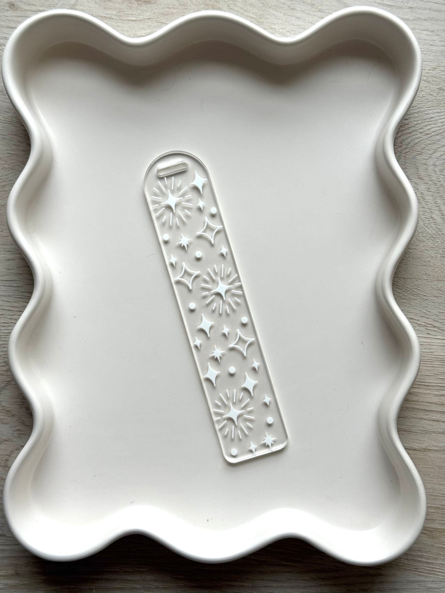 White Sparkles Bookmark