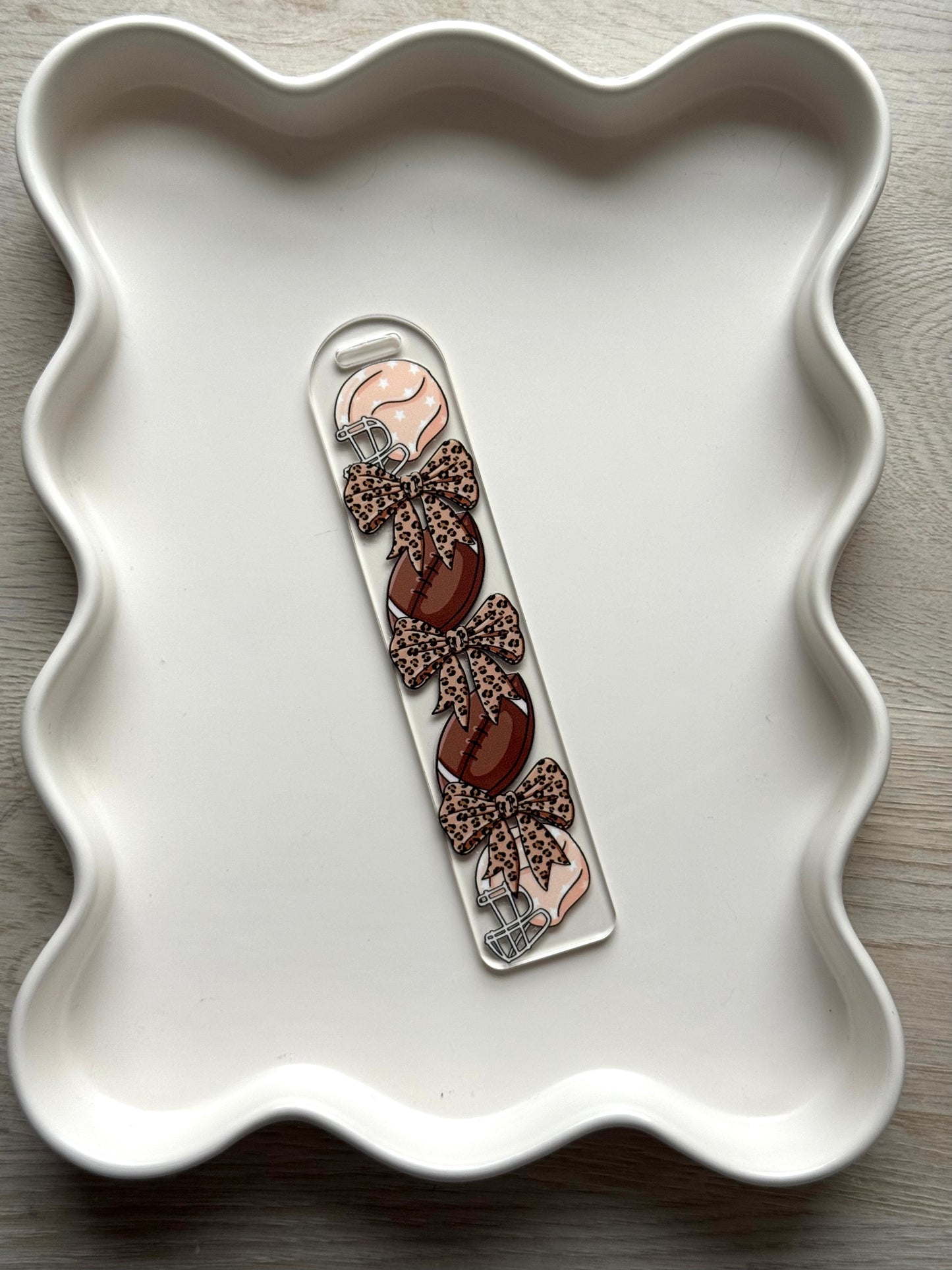 Football & Bows Bookmark