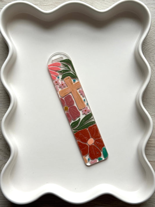 Floral Cross Bookmark