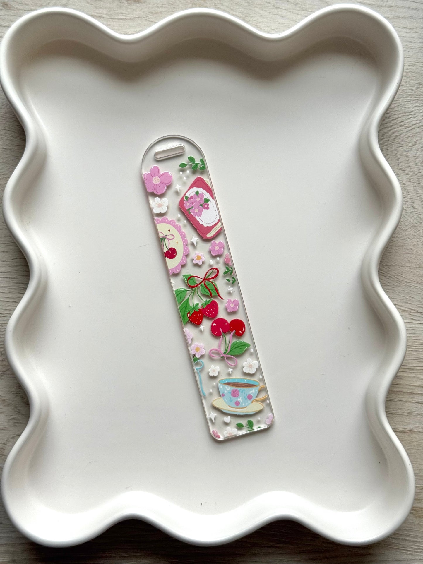 Ethereal Tea Time Bookmark