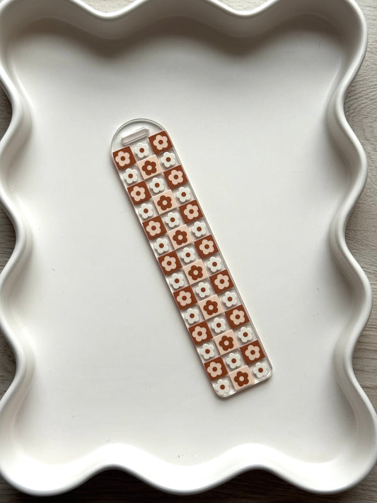 Groovy Florals & Checks Bookmark