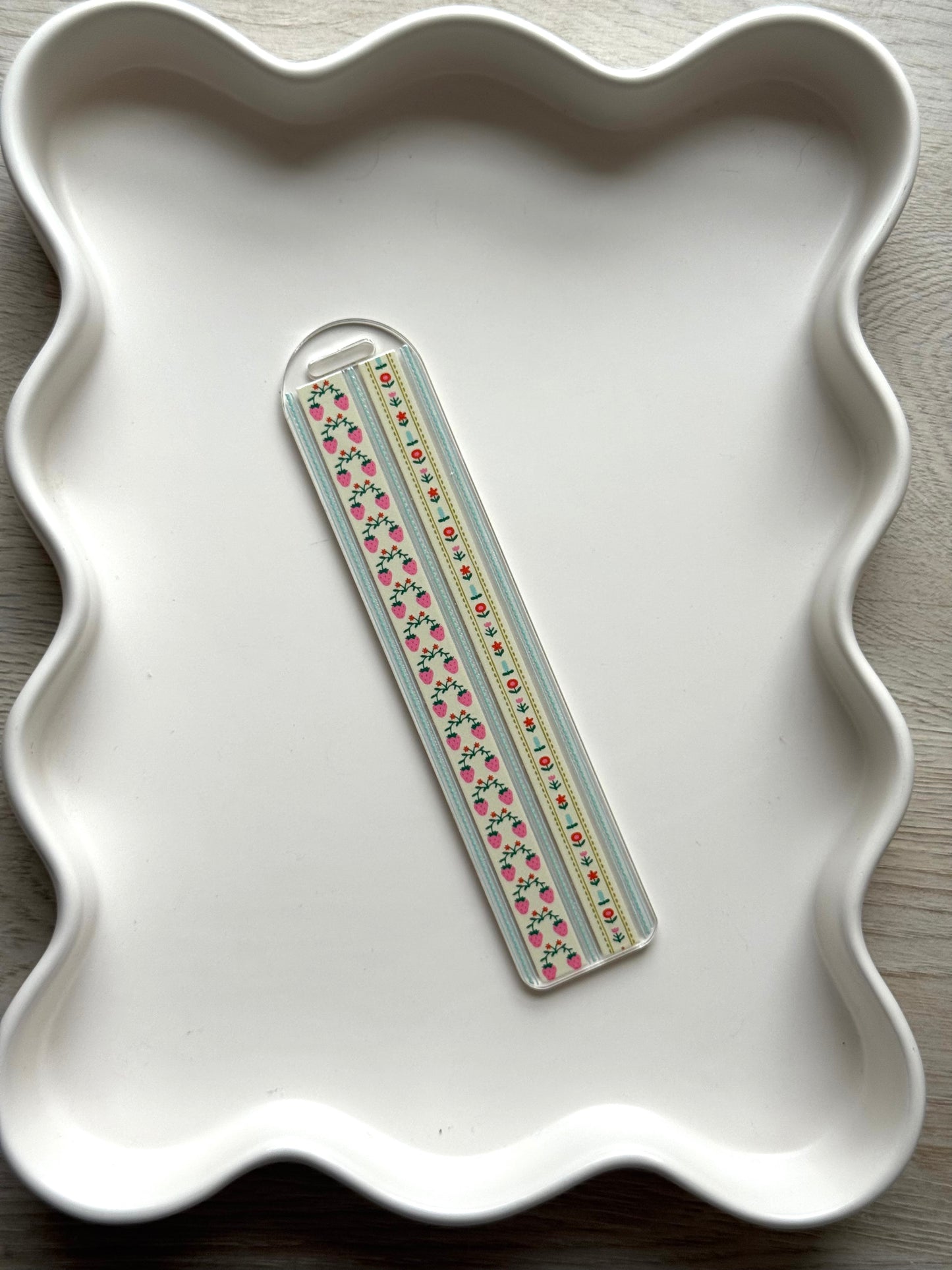 Strawberry Florals Wallpaper Bookmark