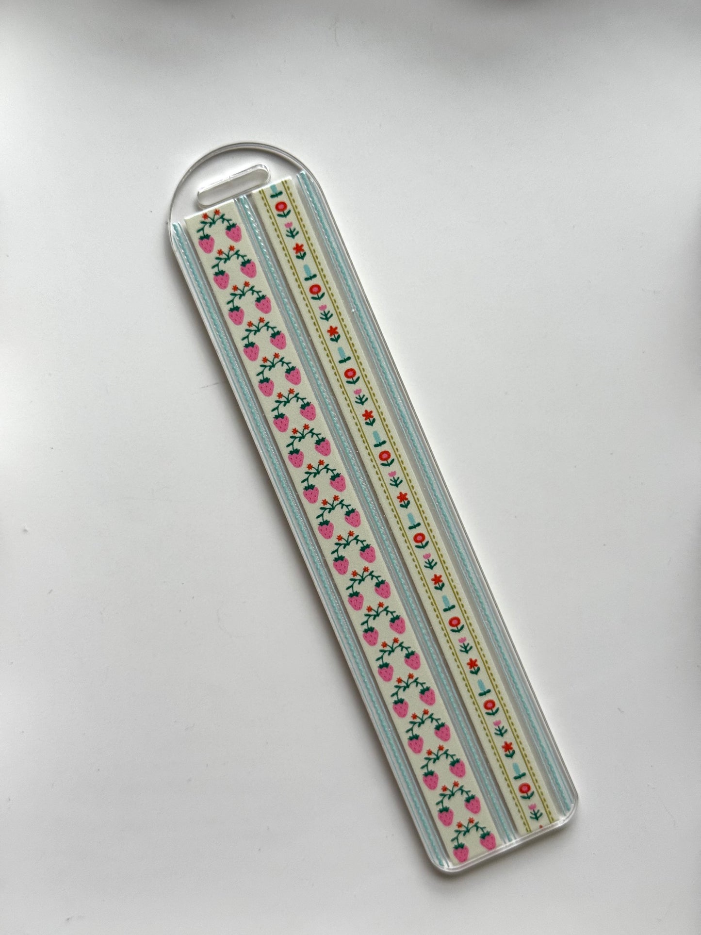 Strawberry Florals Wallpaper Bookmark