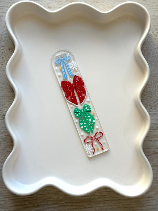 Winter Bows Bookmark